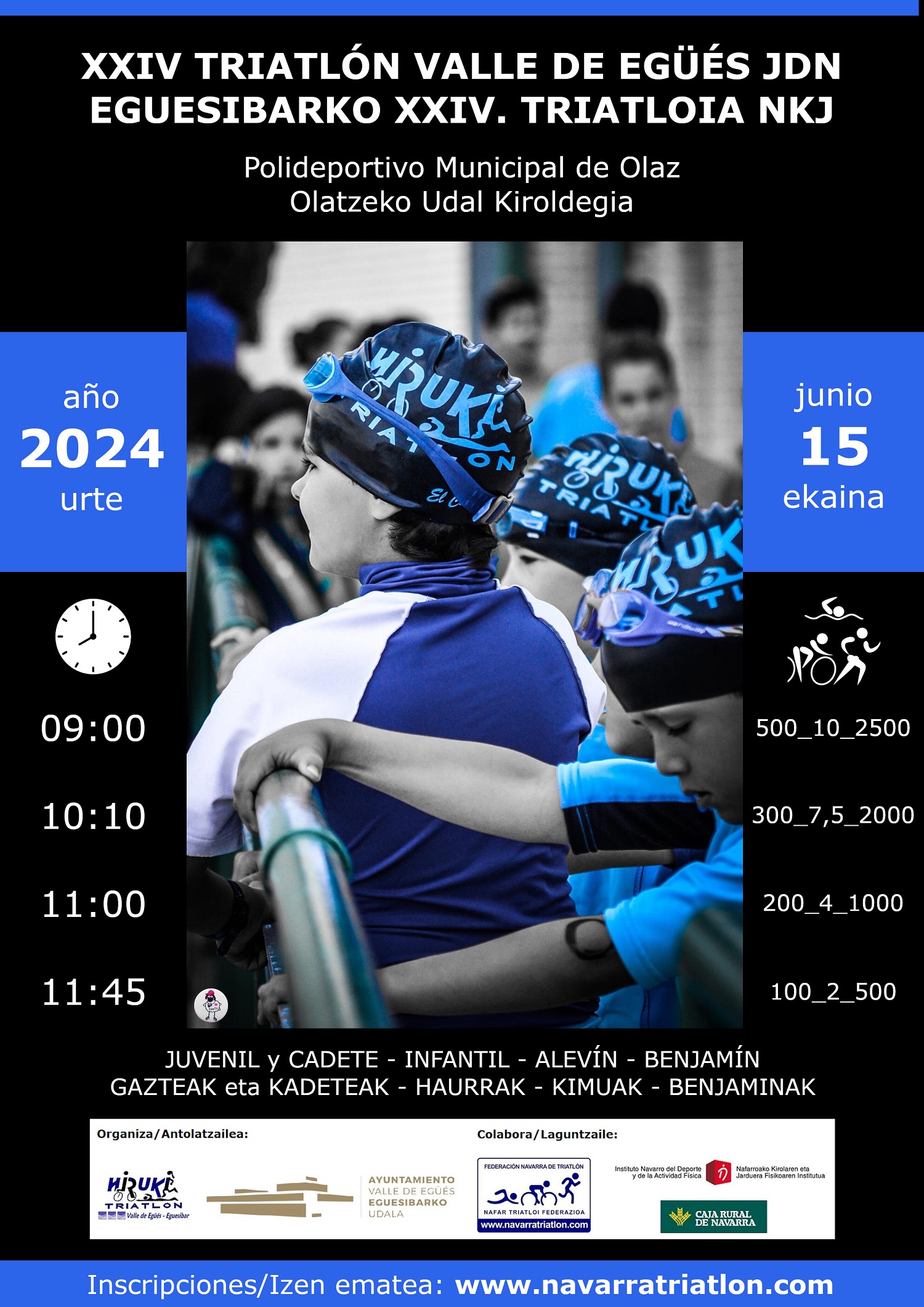 &iexcl;CAMBIO HORARIO INICIO! XXIV Triatl&oacute;n Valle de Eg&uuml;&eacute;s JDN (inscripciones)